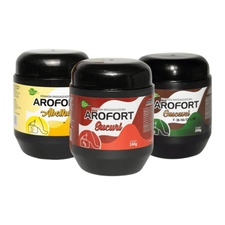 Kit Pomadas Massageadoras Arofort Abelha, Sucuri e