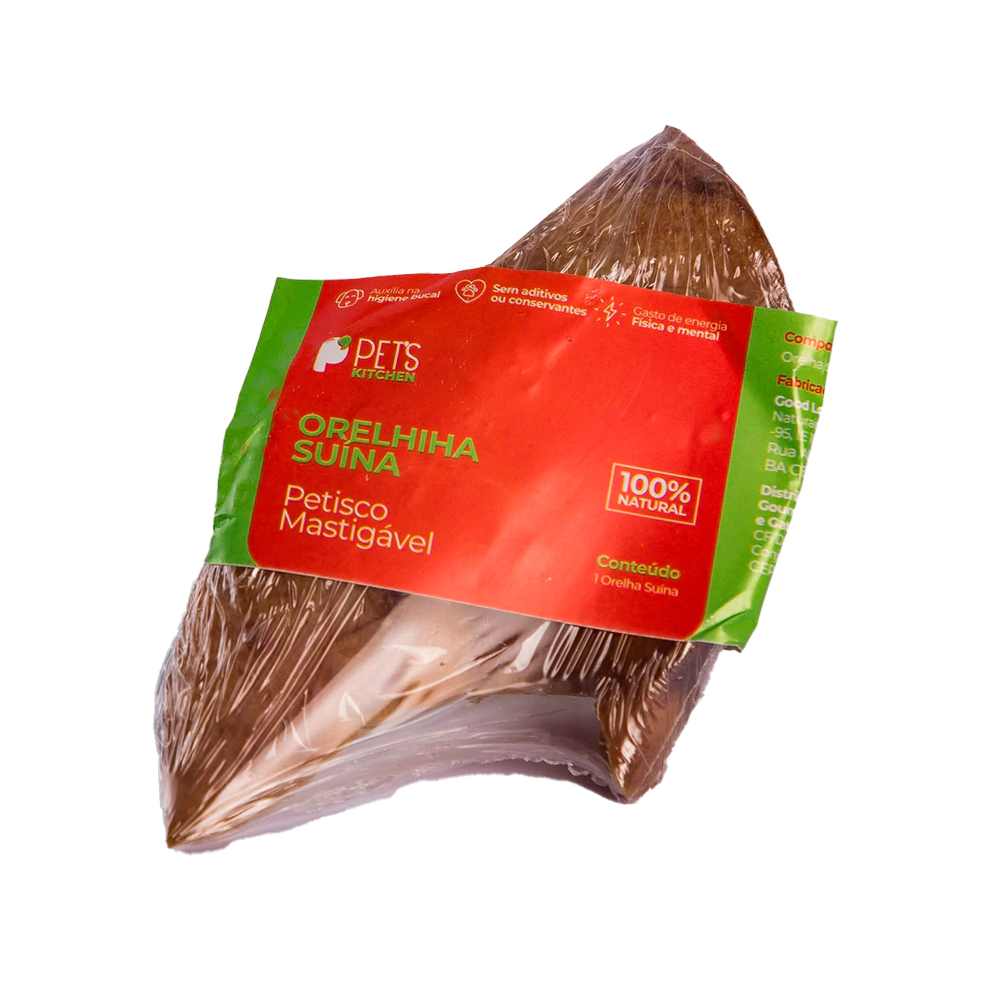 Petisco Desidratado para Cães e Gatos Orelhinha Suína