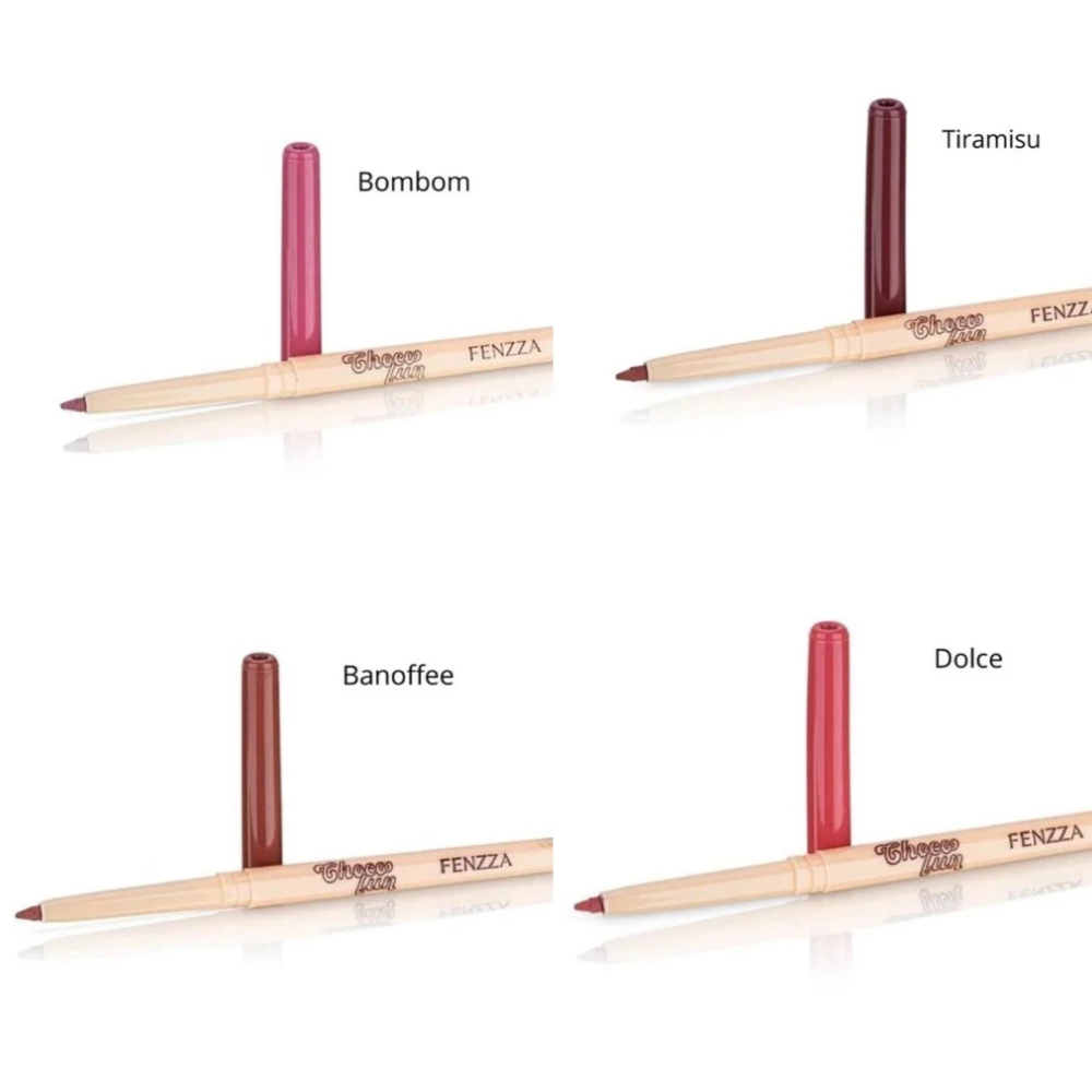 Lápis Labial Retrátil Lip Combo Choco Fun Fenzza A Prova DÁgua Todas as Cores