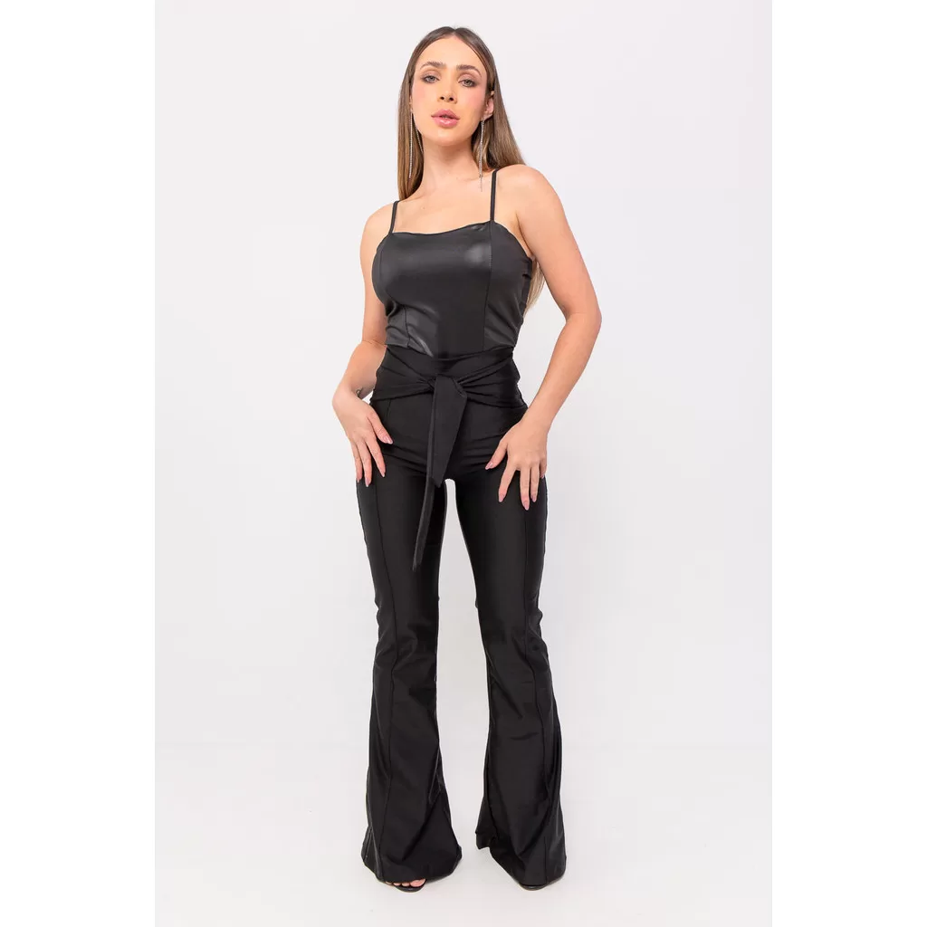 Calça Feminina Up Glam Flare Planet Girls Preto