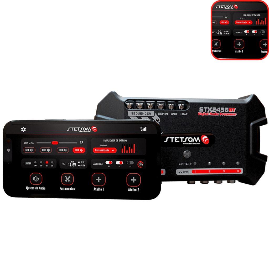 Processador De Audio Stx 2496 Bt Stetsom