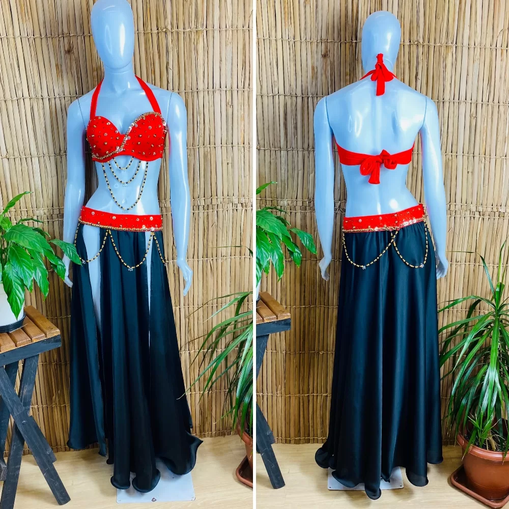 [Liquidação] Dança do Ventre Traje  Bordado Completo – Pronta Entrega – TPCL-558