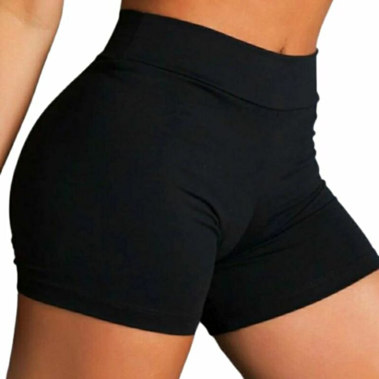 short fitness feminino de academia cintura alta em