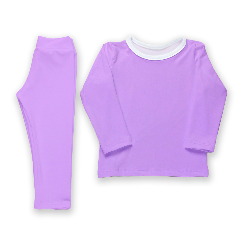 Pijama Térmico Infantil Inverno Blusa Manga Comprida e Calça Lisa Mini BOO