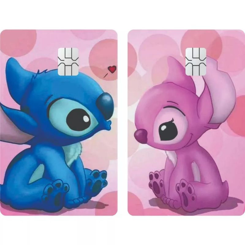 kit adesivo de cartão de crédito débito St1tch namorado amigos amizade melhor amigo amor