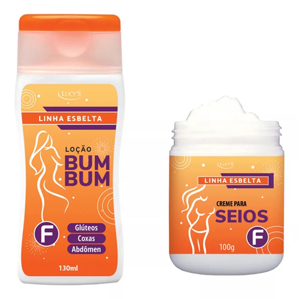 Loção Firmadora Bumbum F e Creme Para Seios F Firma e Tonifica (Glúteos, Coxas, Abdomen e Seios)