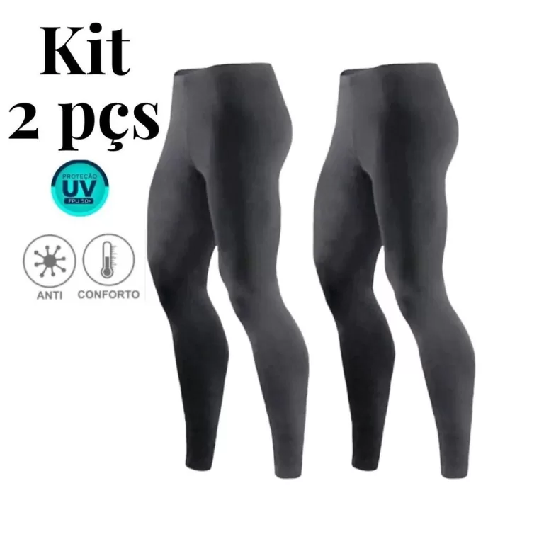 Kit 2 Calças Térmicas Masculinas Segunda Pele Co