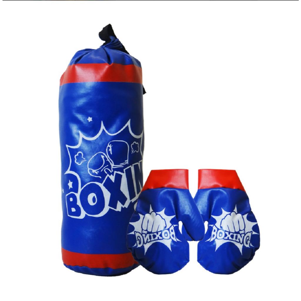 Kit Boxe Infantil Com Mini Saco de Pancada + Par De Luvas – MODELO BOXING
