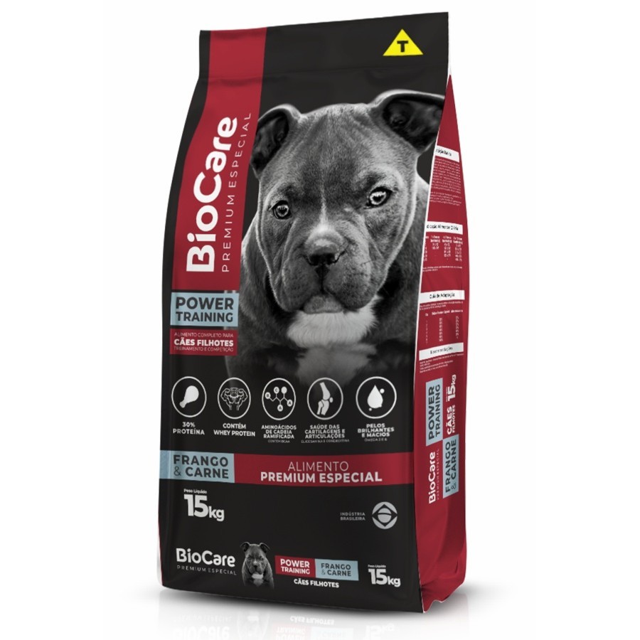 Ração BioCare Premium Especial Filhote – Power Training – Frango E Carne 15kg