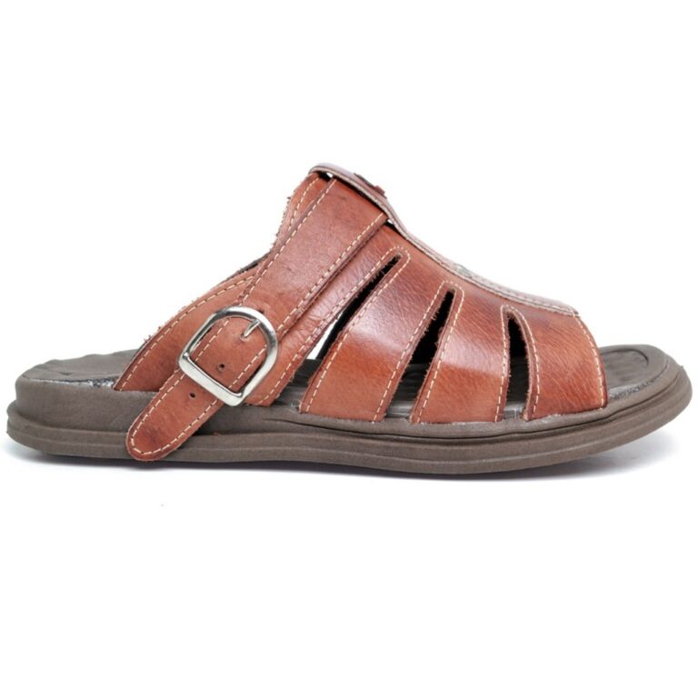Sandália Chinela Masculina Ortopédica Em Couro L