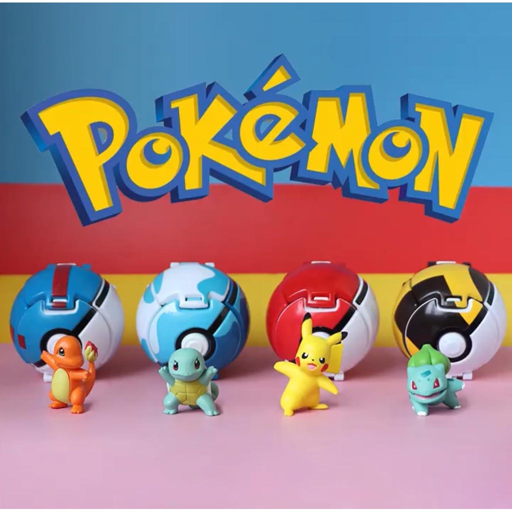 Pokemon em Pokebola Articulada com Abertura Explosiva