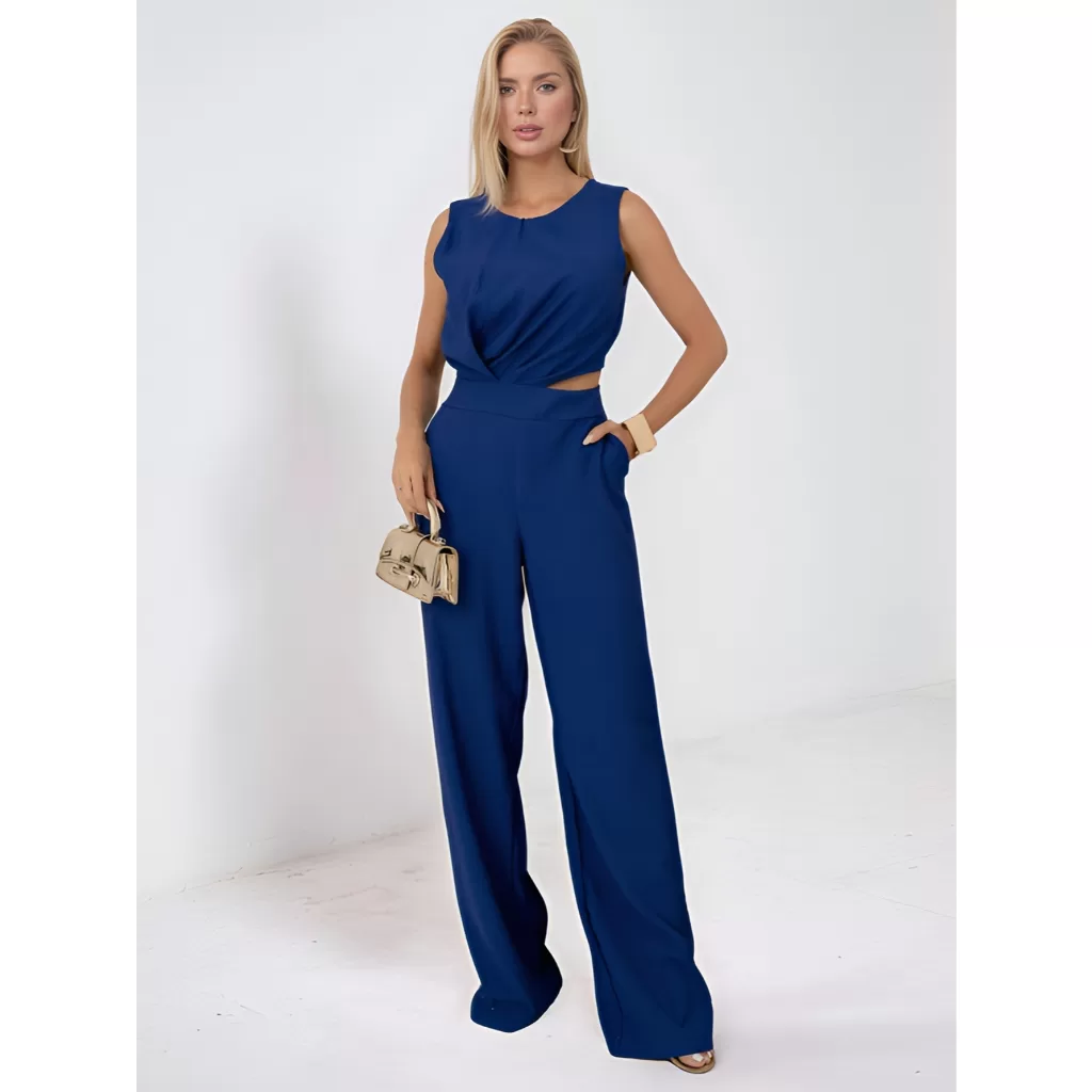 Macacão Feminino Alfaiataria Longo Elegante Clássico Confortável Moderno