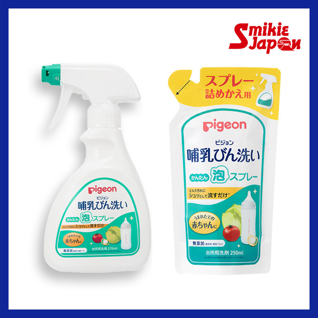 Pigeon Baby Bottle Cleaning Easy Foam Spray 270ml/ Foam Refill 250ml Direct From Japan
