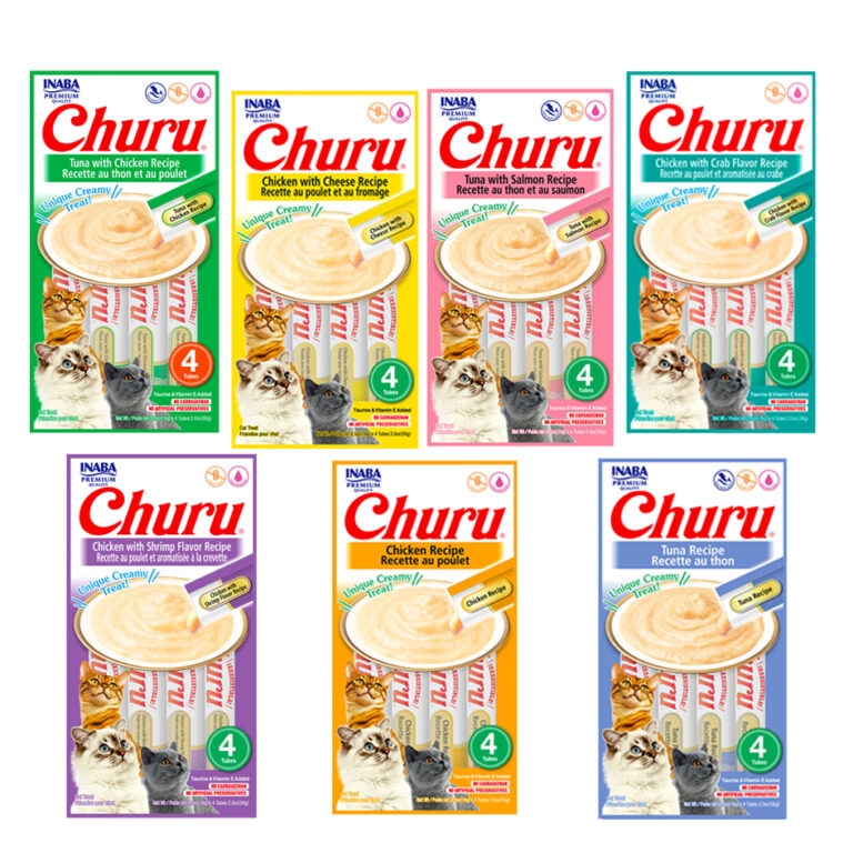 Petisco para Gatos Churu INABA 1 cartela com 4 Tub