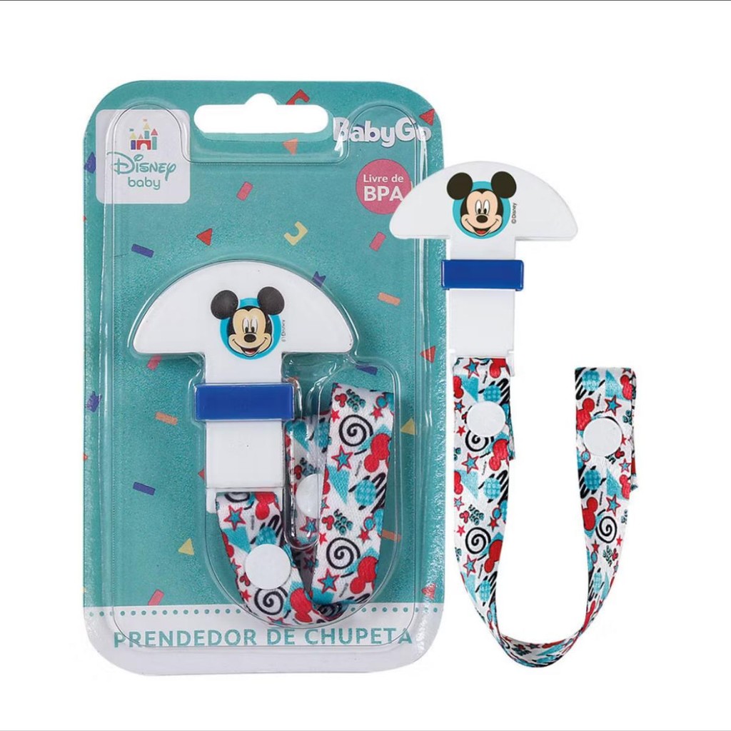 Prendedor de chupeta Menino Mickey  Infantil