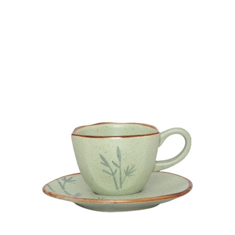 PORCELANA RYO BAMBU CJ XICARA CHA C/PIRES 12PC