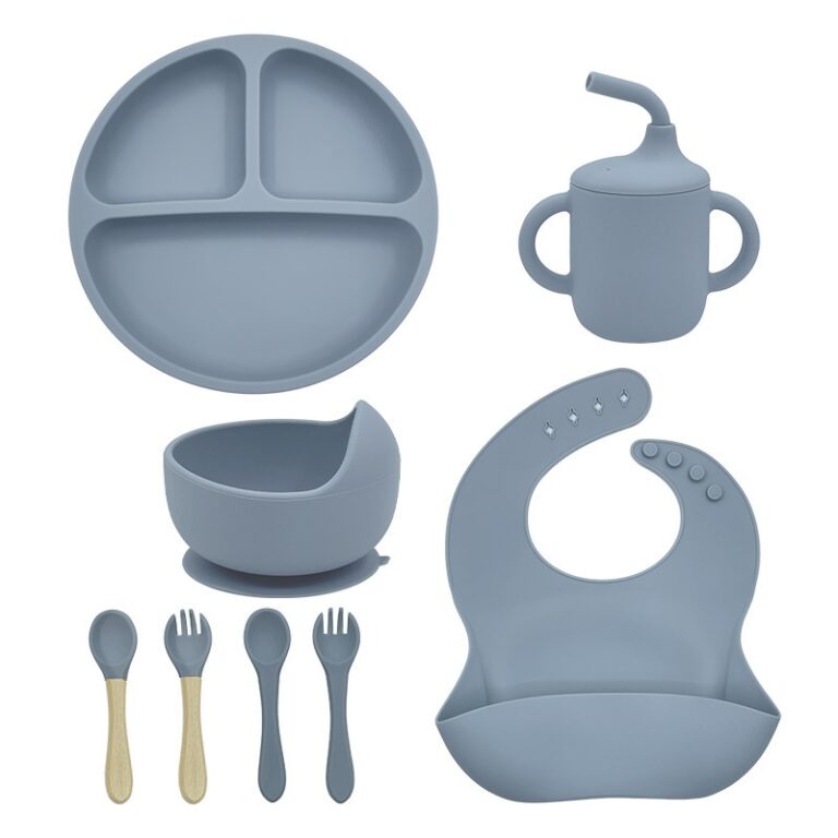 Kit Talheres bebê silicone 4/6/8 Peças Talheres 