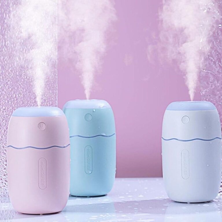 Mini Umidificador E Aromatizador LED Multicolorido