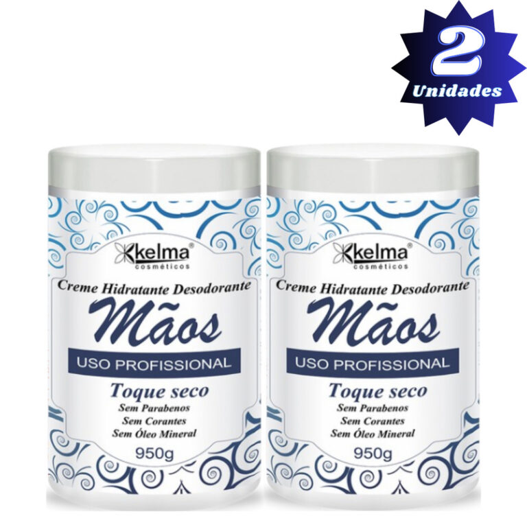KIT COM 2 KELMA CREME HIDRATANTE DESODORANTE MÃOS