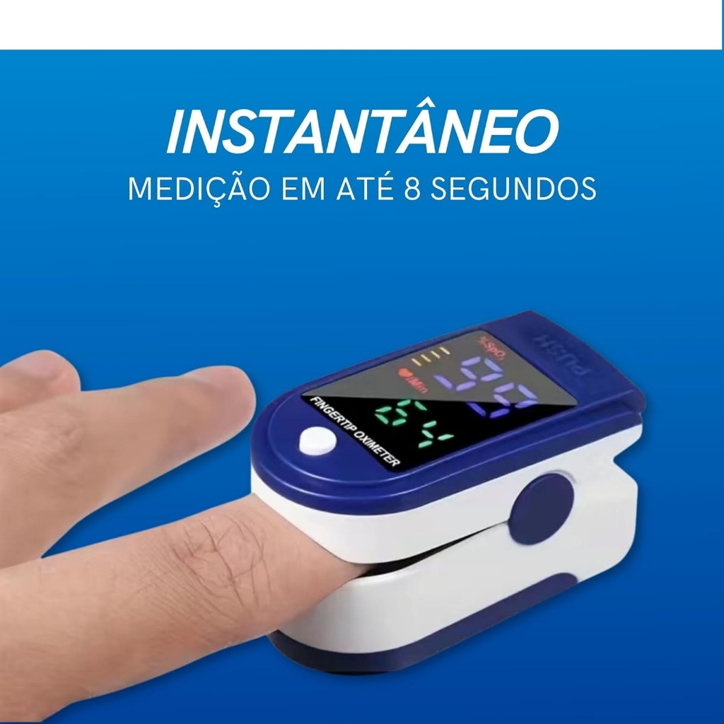 Oxímetro de Dedo de Pulso Digital Batimento Cardíaco Monitor de Frequência