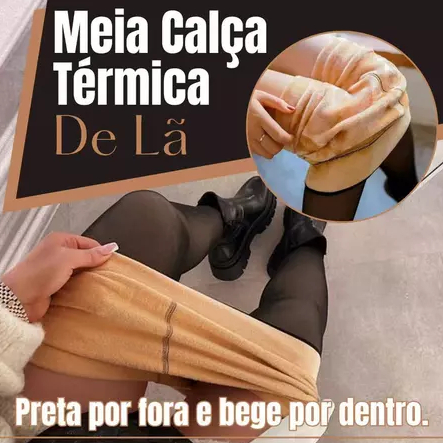 Kit 2 Peças Meia Calça Térmica Peluciada Transl