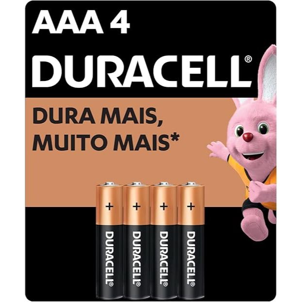 Duracell Pilha Alcalina AAA Palito Duracell Com 4 
