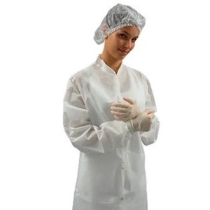 Kit 30 Aventais Descartáveis Jaleco Branco Manga 