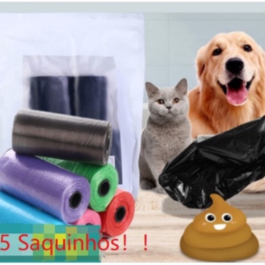 5 Refil Cata Coco Sacolas 75 Saquinhos Biodegradá