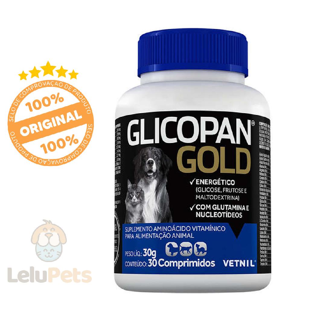 Suplemento Vitaminico Glicopan Gold Vetnil 30Comp.