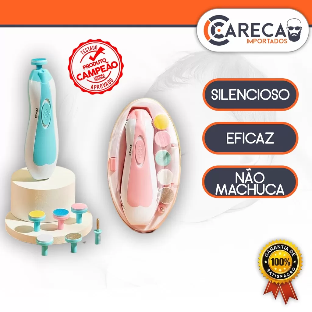 Cortador de Unha Eletrico Bebe Lixador de Unha Elétrico Infantil