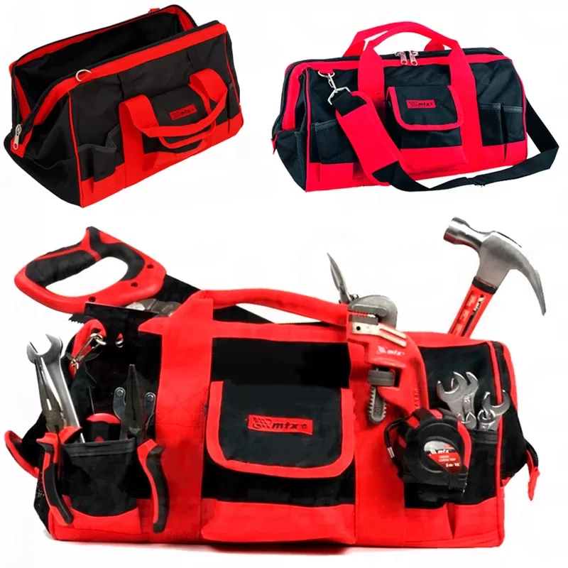 Mala Bolsa Para Ferramentas Com 32 Bolsos Multiuso Profissional Pedreiro Engenheiro Construção Civil