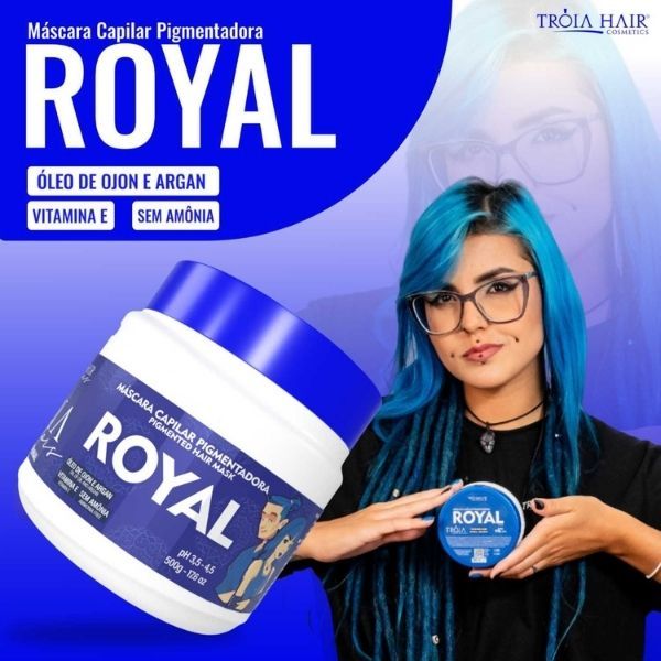 Máscara Capilar Pigmentadora Troia Colors Royal (