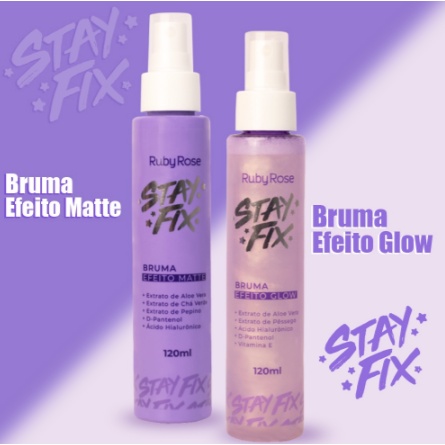 Bruma Efeito Matte Stay Fix 120ml Ruby Rose lança