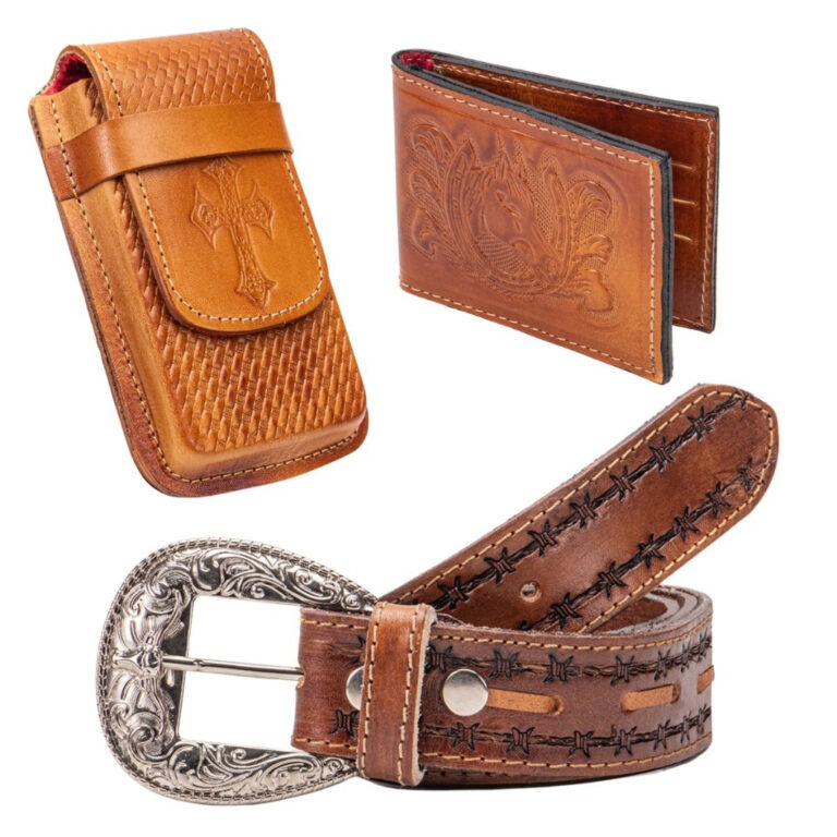 Kit Cowboy Country Cinto + Carteira + Capa Bainha 