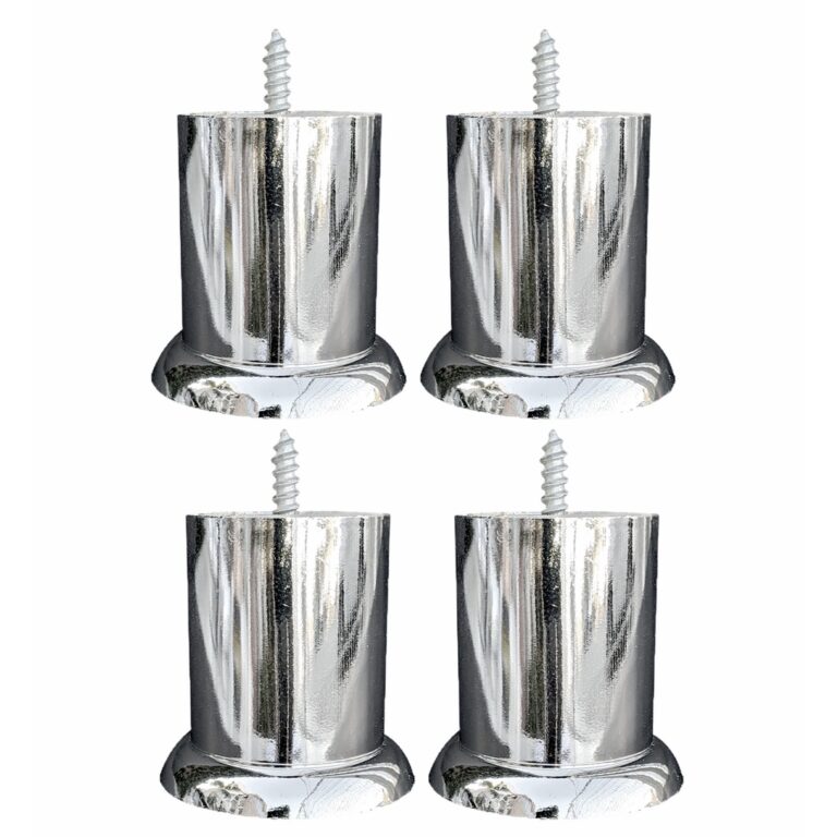 Kit 4 Pe 7cm Cromoado Sofa Mesa Poltrona Rosca Sob