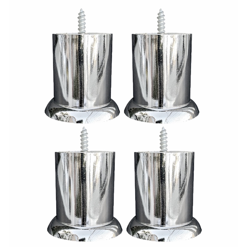 Kit 4 Pe 7cm Cromoado Sofa Mesa Poltrona Rosca Soberba