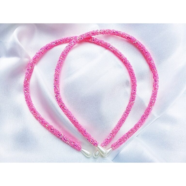 Tiara Tubinho Decorada Artesanal – rosa  