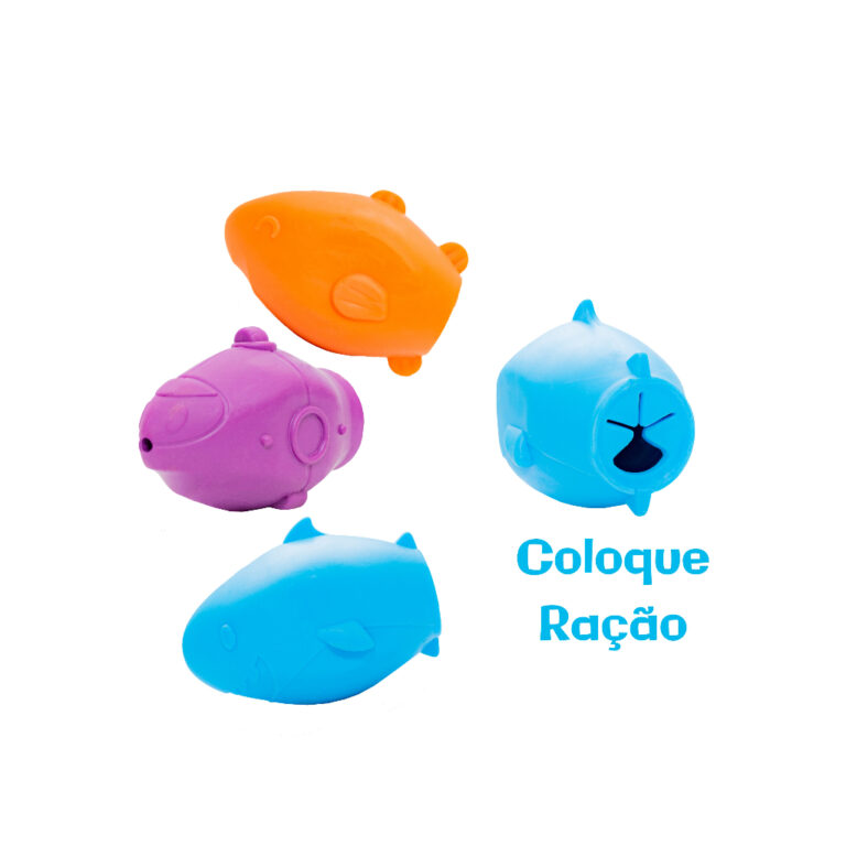 Kit Fundo do Mar 3 Brinquedos de Borracha para cã