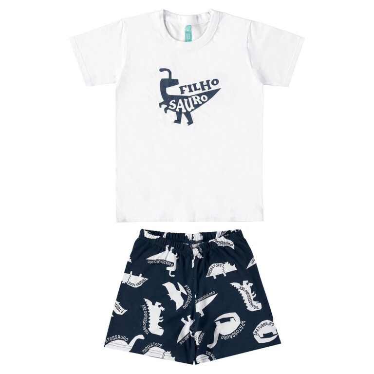 Pijama Infantil Masculino Pai e Filho Verão Estam