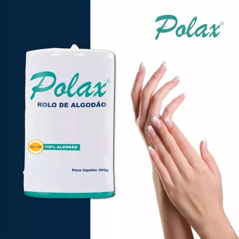 Rolo de Algodão 500gr Hidrófilo Polax para Cuidados Diários