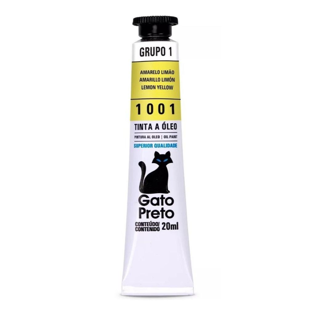 Tinta a Óleo Gato Preto 20ml Escolha Sua Cor
