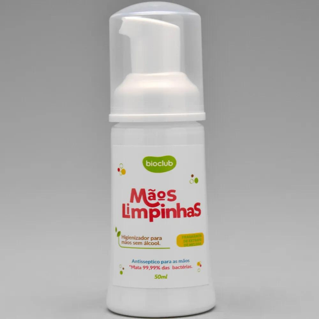 Higienizador de Mãos Sem Álcool Mãos Limpinhas Bioclub 50ml