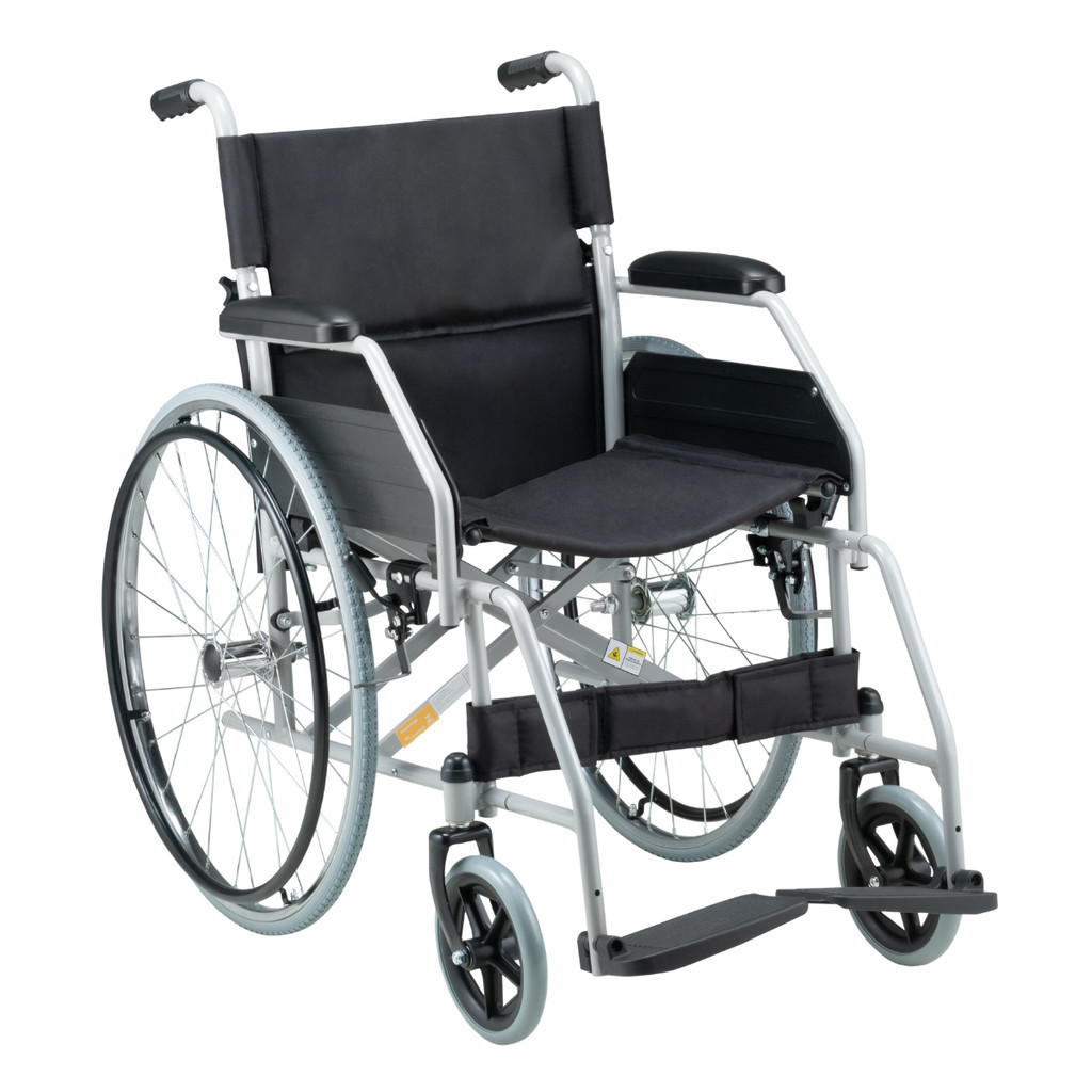 Cadeira de Rodas até 120kg Dobrável Pneu Anti Furo Confortável Resistente- Dellamed