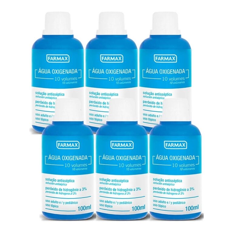 Kit 6 und Água Oxigenada Farmax 10 Volumes 100ml