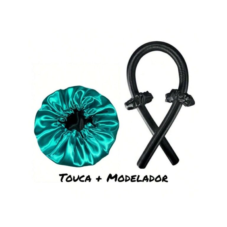 MODELADOR DE CACHOS CETIM + TOUCA CETIM Dupla face