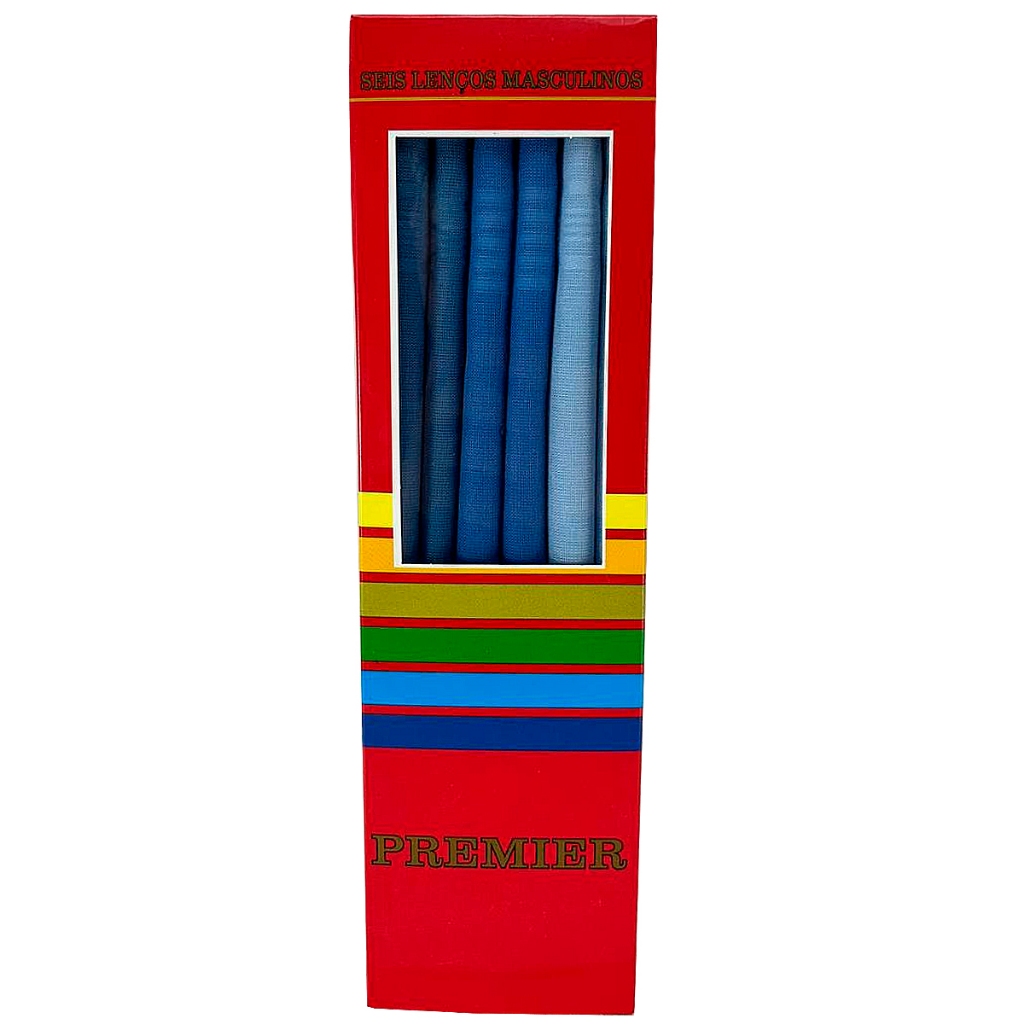 Lenços Masculinos De Bolso 32cm 100% Algodão – 6 Unidades