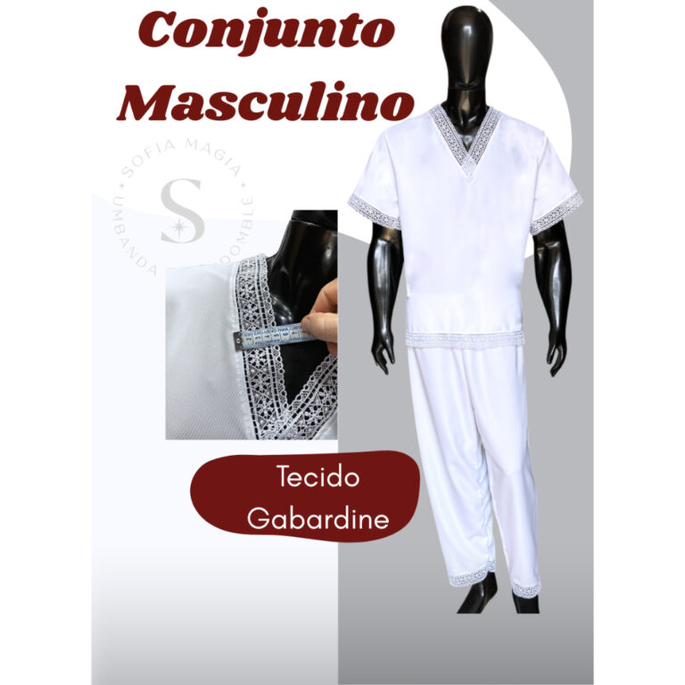 Conjunto Masculino Umbanda Candomblé Ração Entr