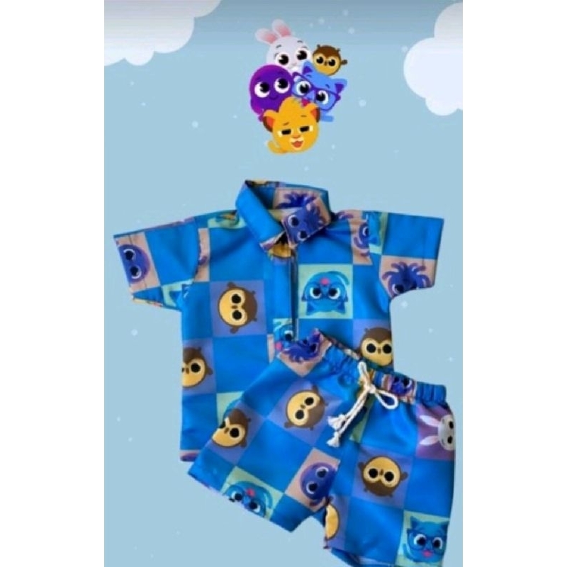 camisa social bolofofos quadriculada tam 1 a 4 anos