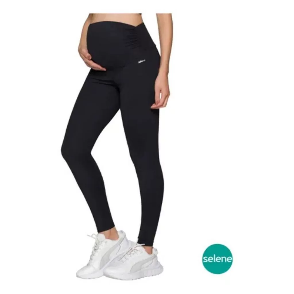 Calça Legging Gestante Selene Confortável Cós Anatômico Moderna