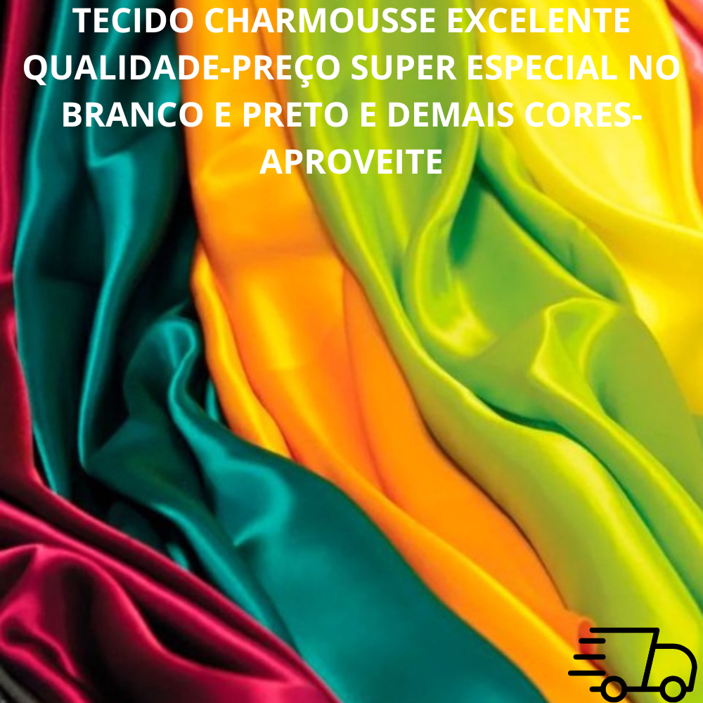 Tecido Cetim Charmousse 1,50m Largura – Brilhante Para Robes, Noivas e Decoração – Metro Inteiro